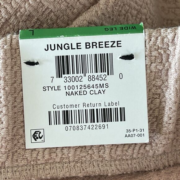 Alfani Large Ankle Wide Leg Pants Stretch Hi-Rise Pull-On Clay Beige Textured - Picture 5 of 7